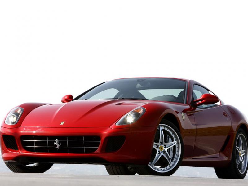 法拉利599红色2010款 Fiorano HGTE车侧正视