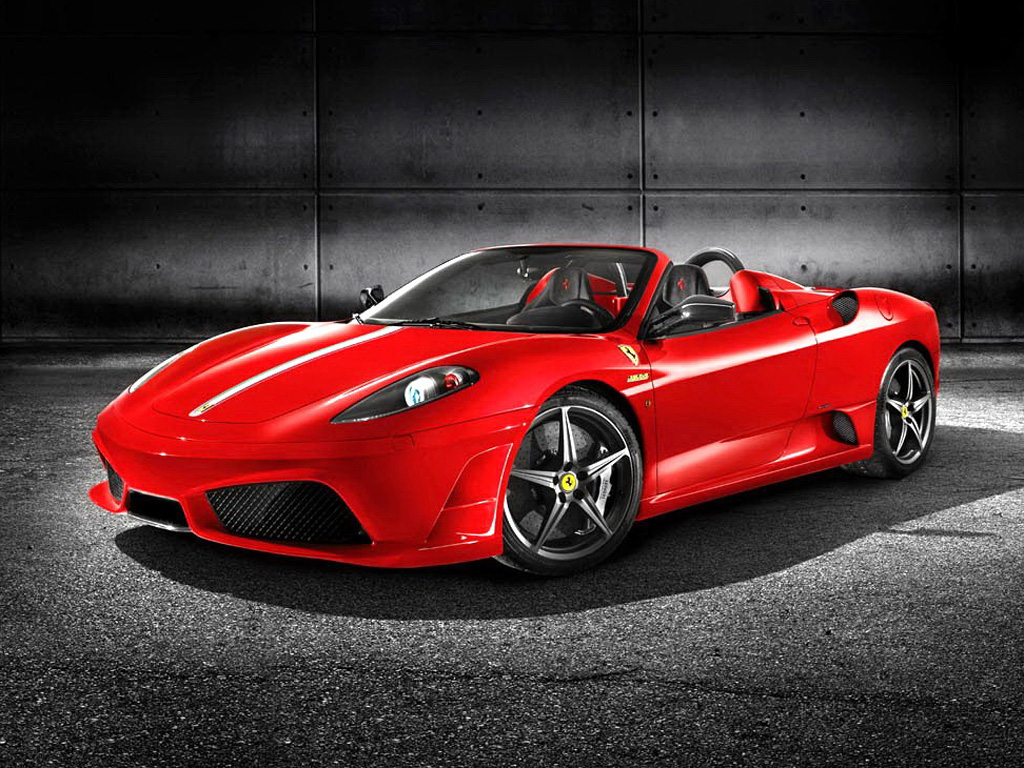 红色09款scuderiaspider16m车前侧视