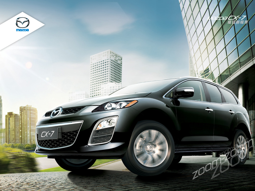 马自达cx-7(进口)绿色马自达cx-7正侧面
