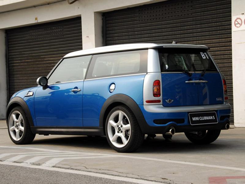 MINI CLUBMAN蓝色MINI CLUBMAN 08款 CLUBMAN S车后左侧