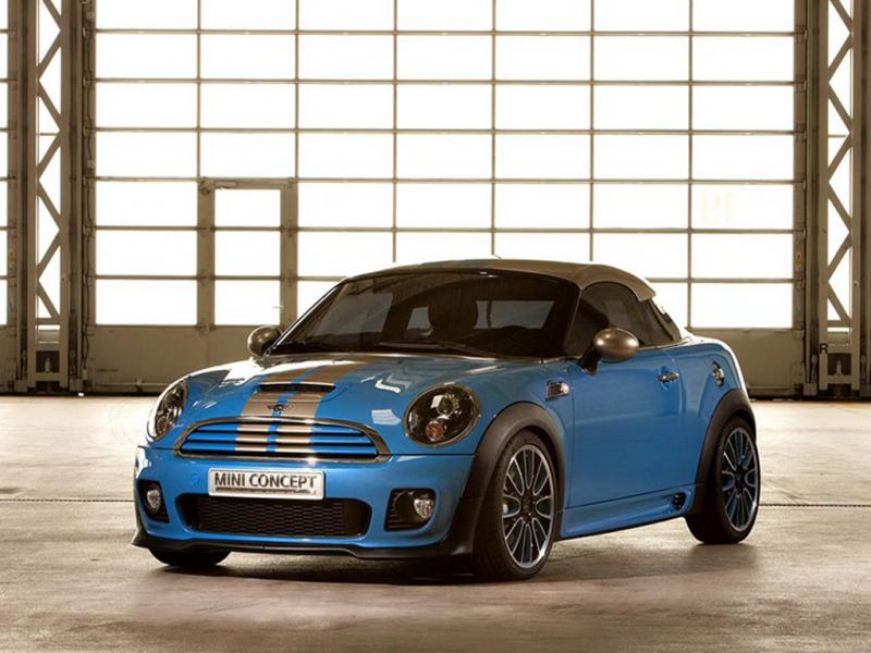 MINI COUPE蓝色MINI Coupe Concept车前左侧